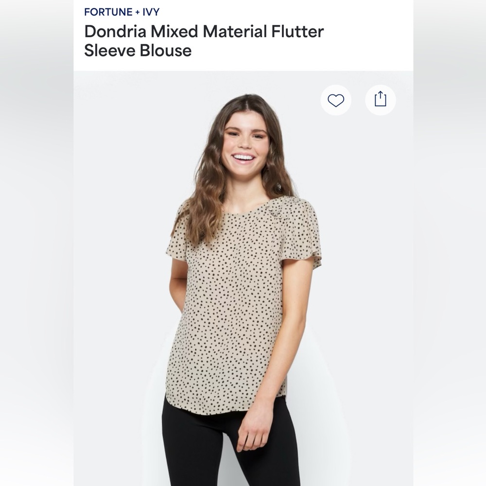 Banana Republic Beige Polka Dot Women's Blouse